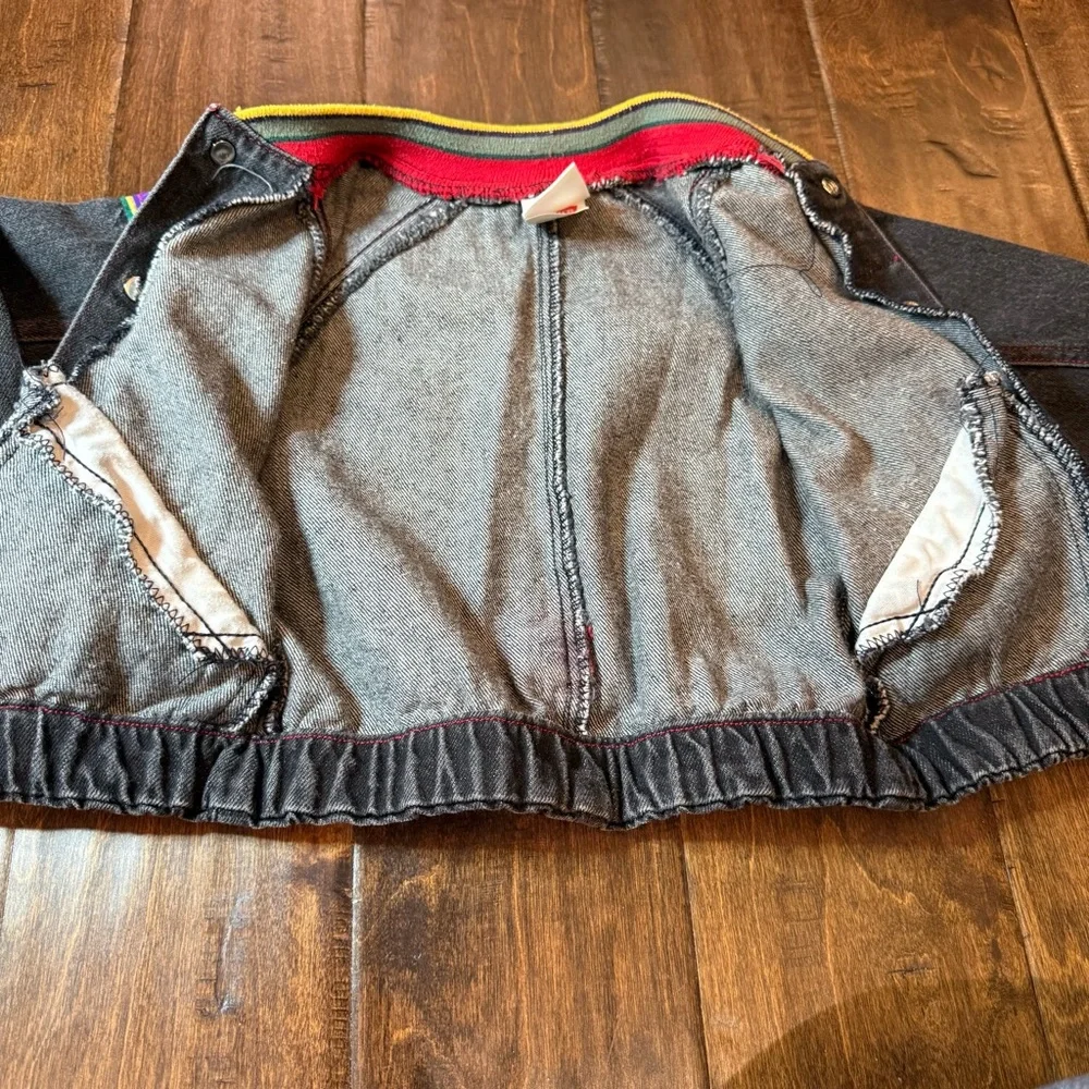 Vintage Retro Little Levi’s Kids Bomber Jean Jacket size 4T Streetwear Hip Hop
